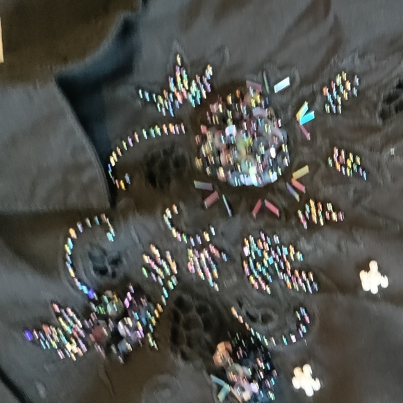 Pure Love Pearl and rhinestones shirt. - Picture 3 of 4